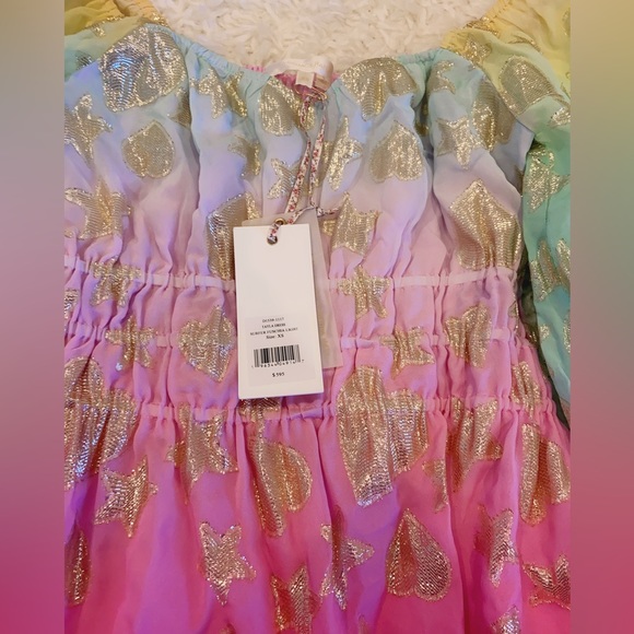 NWT LoveShackFancy Tayla Mini Dress in Surfer Fuschia Light - Picture 7 of 8